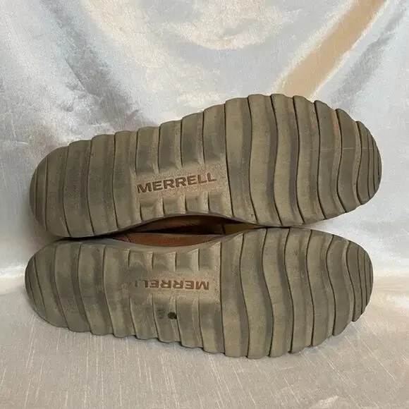 Merrell Men's Size 10.5 Downtown Chukka Brown Leather Lace Up Ankle Boots Shoes - Picture 6 of 8